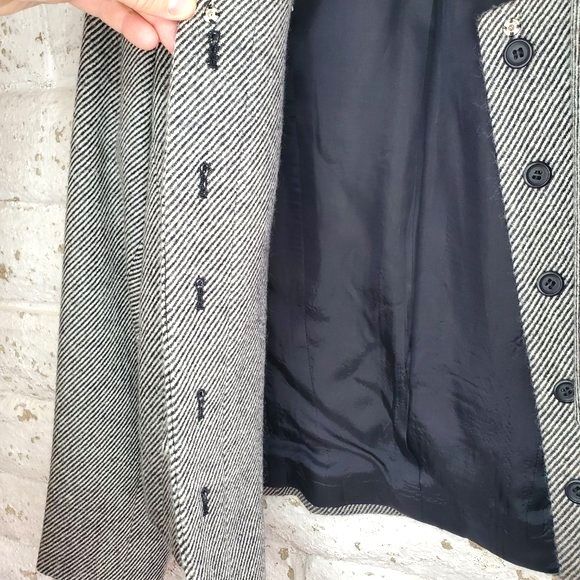 VTG Philippe Adec Wool Striped Cropped Blazer Work Casual Preppy Jacket Sz 4 - Picture 3 of 12